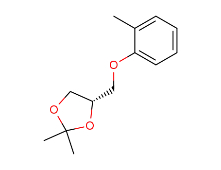 Molecular Structure of 52094-01-6 (1,3-Dioxolane, 2,2-dimethyl-4-[(2-methylphenoxy)methyl]-, (S)-)
