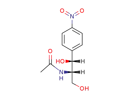 Molecular Structure of 119364-51-1 ((1<i>R</i>,2<i>S</i>)-2-acetylamino-1-(4-nitro-phenyl)-propane-1,3-diol)