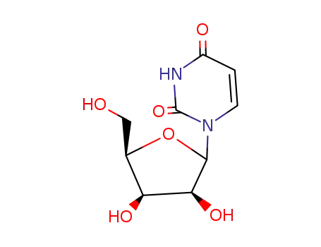 Molecular Structure of 40093-89-8 (1-(beta-L-arabinofuranosyl)pyrimidine-2,4(1H,3H)-dione)