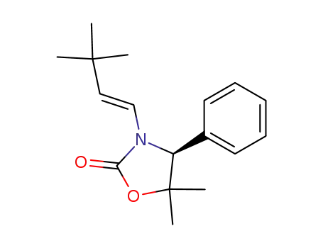 Molecular Structure of 636580-96-6 ((S,E)-N<sup>(3)</sup>-(3',3'-dimethyl-but-1'-enyl)-4-phenyl-5,5-dimethyloxazolidin-2-one)