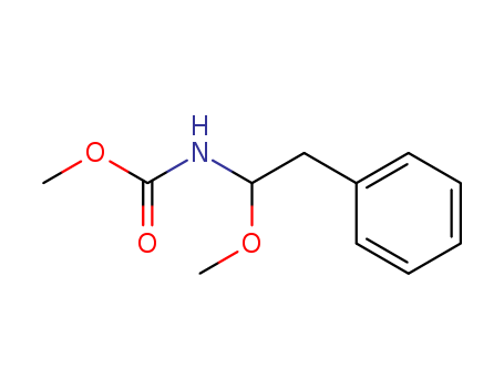 Molecular Structure of 136354-01-3 (Carbamic acid, (1-methoxy-2-phenylethyl)-, methyl ester)