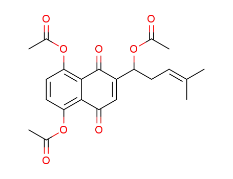 1,4-Naphthalenedione,
5,8-bis(acetyloxy)-2-[1-(acetyloxy)-4-methyl-3-pentenyl]-