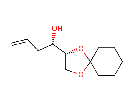 Molecular Structure of 164145-69-1 (1(S)-[(2R)-1,4-dioxaspiro[4.5]decanyl]-3-buten-1-ol)
