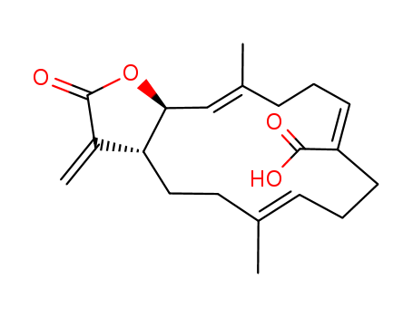 Cyclotetradeca[b]furan-10-carboxylicacid, 2,3,3a,4,5,8,9,12,13,15a-decahydro-6,14-dimethyl-3-methylene-2-oxo-,(3aS,6E,10E,14E,15aS)- cas  81026-38-2