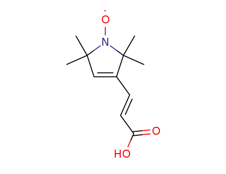 Molecular Structure of 86073-81-6 ((E)-3-(1-oxyl-2,2,5,5-tetramethyl-2,5-dihydro-1H-pyrrol-3-yl)acrylic acid)