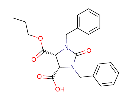 (4S,5R)-1,3-dibenzyl-5-(n-propoxycarbonyl)-2-oxo-imidazolidine-4-carboxylic acid