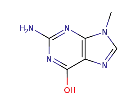 Molecular Structure of 5502-78-3 (9-METHYLGUANINE)