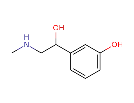 Molecular Structure of 532-38-7 (3-(1-hydroxy-2-methylamino-ethyl)phenol)