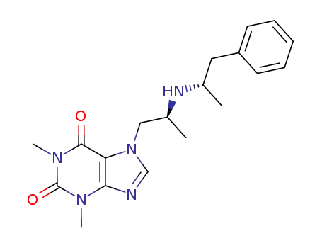 Molecular Structure of 137138-18-2 (7-((RS)2-((RS)-1-Methyl-2-phenyl-ethylamino)propyl)-theophyllin)