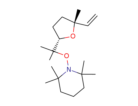 Molecular Structure of 128344-89-8 (syn-N-<1-(5-ethenyltetrahydro-5-methylfuran-2-yl)-1-methylethoxy>-2,2,6,6-tetramethylpiperidine)