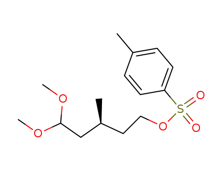 Molecular Structure of 402856-59-1 (1-Pentanol, 5,5-dimethoxy-3-methyl-, 4-methylbenzenesulfonate, (3S)-)