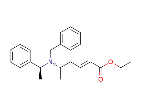 2-Hexenoic acid, 5-[[(1S)-1-phenylethyl](phenylmethyl)amino]-, ethyl
ester, (2E,5S)-