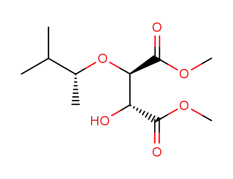 Molecular Structure of 495403-79-7 (Butanedioic acid, 2-[(1R)-1,2-dimethylpropoxy]-3-hydroxy-, dimethyl
ester, (2R,3R)-)