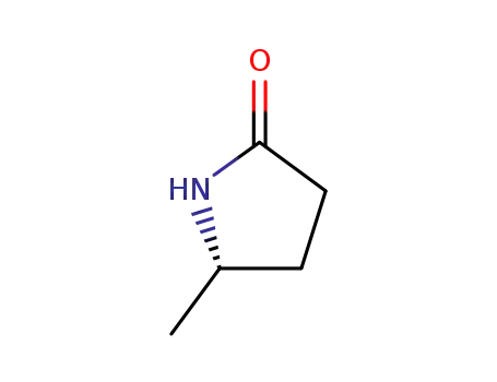 Molecular Structure of 1558-60-7 (2-Pyrrolidinone, 5-methyl-, (5S)-)