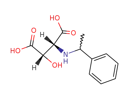 Molecular Structure of 6463-75-8 (N-(DL-α-Methyl-benzyl)-erythro-β-hydroxy-DL-asparaginsaeure)