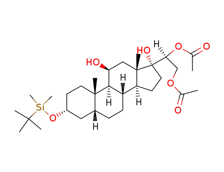 Molecular Structure of 95826-60-1 (20α-cortol 3-tert-butyldimethylsilyl ether 20,21-diacetate)