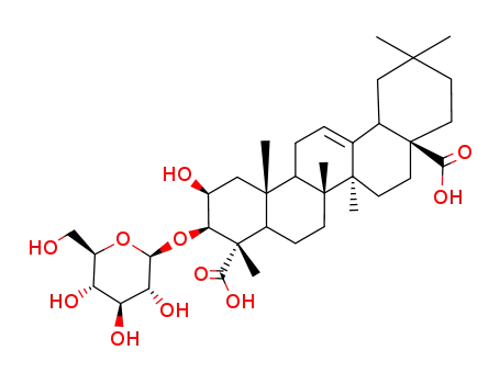 Molecular Structure of 49792-23-6 (Medicagenic acid-3-O-glucopyranoside)