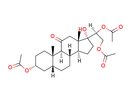 Molecular Structure of 2638-46-2 (3α,20α<sub>F</sub>,21-triacetoxy-17-hydroxy-5β-pregnan-11-one)