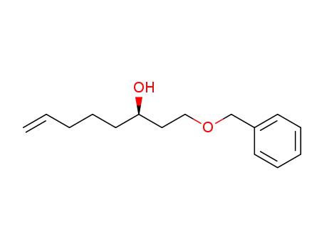Molecular Structure of 88818-17-1 (7-Octen-3-ol, 1-(phenylmethoxy)-, (R)-)