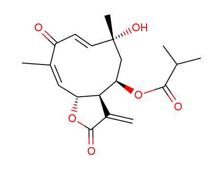(4R,6R,7E,10Z)-2,3,3aβ,4,5,6,9,11aα-Octahydro-3-methylene-6-hydroxy-2,9-dioxo-4-(2-methylpropanoyloxy)-6,10-dimethylcyclodeca[b]furan