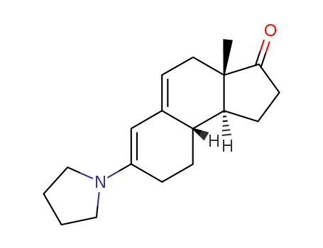 Molecular Structure of 26791-56-0 ((3aS,9aS,9bS)-3a-Methyl-7-pyrrolidin-1-yl-1,2,3a,4,8,9,9a,9b-octahydro-cyclopenta[a]naphthalen-3-one)