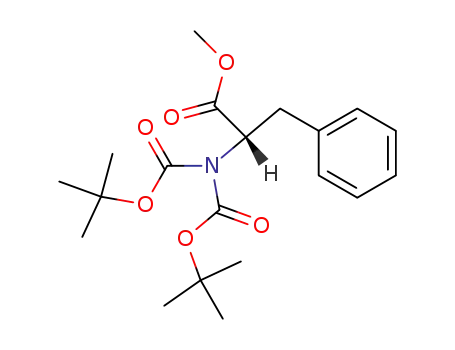 Molecular Structure of 154409-62-8 (methyl (S)-2-[bis(tert-butoxycarbonyl) amino]-3-phenylpropanoate)