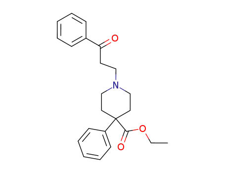 Molecular Structure of 4310-87-6 (ethyl 1-(3-oxo-3-phenylpropyl)-4-phenylpiperidine-4-carboxylate)