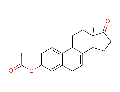 Molecular Structure of 43085-97-8 (3-Hydroxyestra-1,3,5(10),7-tetraen-17-one 3-acetate)