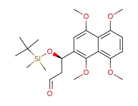 Molecular Structure of 135504-92-6 ((R)-3-(tert-butyldimethylsilyloxy)-3-(1,4,5,8-tetramethoxynaphthalen-2-yl)propanal)