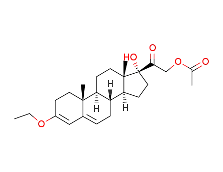 Molecular Structure of 23775-86-2 (3-ethoxy-17α,21-dihydroxy-3,5-pregnadien-20-one 21-acetate)