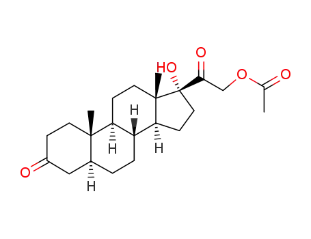 Molecular Structure of 1639-45-8 (21-acetoxy-17α-hydroxy-5α-pregnane-3,20-dione)