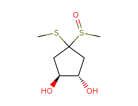 Molecular Structure of 872515-26-9 ((3S,4S)-3,4-Dihydroxy-L-threitolcyclopentanone dimethyldithioketal S-oxide)