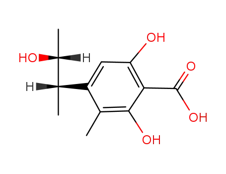 Molecular Structure of 112245-93-9 ((+/-)-threo-2,6-dihydroxy-4-(2-hydroxy-1-methylpropyl)-3-methylbenzoic acid)