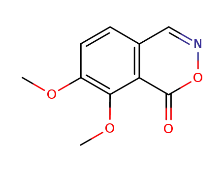 Molecular Structure of 858749-17-4 (7,8-dimethoxy-benz[<i>d</i>][1,2]oxazin-1-one)