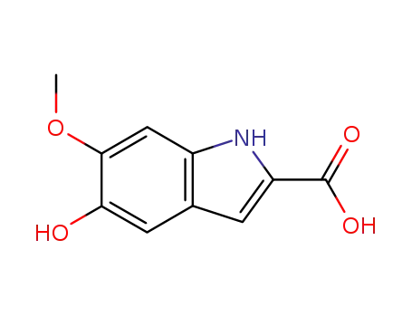 Molecular Structure of 2495-80-9 (5-hydroxy-6-methoxy-2-indolylcarboxylic acid)