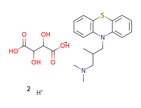 10-[3-(dimethylammonio)-2-methylpropyl]-10H-phenothiazinium [R-(R*,R*)]-tartrate