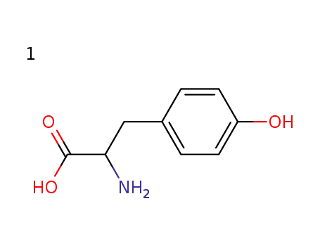 Molecular Structure of 556-03-6 (DL-Tyrosine)