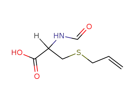 Molecular Structure of 52467-58-0 (<i>S</i>-allyl-<i>N</i>-formyl-DL-cysteine)