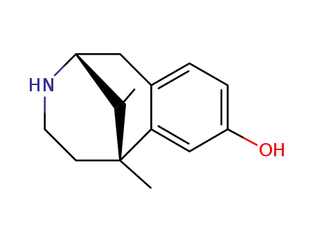 Molecular Structure of 25144-78-9 ((2alpha,6alpha,11R*)-1,2,3,4,5,6-hexahydro-6,11-dimethyl-2,6-methano-3-benzazocin-8-ol)