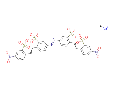Tetrasodium 3,3'-azobis(6-(2-(4-nitro-2-sulphonatophenyl)vinyl)benzenesulphonate)