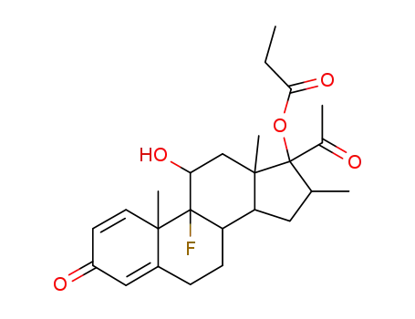 Molecular Structure of 4351-48-8 (9-fluoro-11beta,17-dihydroxy-16beta-methylpregna-1,4-diene-3,20-dione 17-propionate)