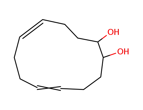 Molecular Structure of 29118-70-5 (CIS,TRANS-5,9-CYCLODODECADIENE-CIS-1,2-DIOL)
