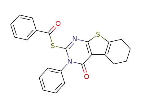 Molecular Structure of 101515-75-7 (2-mercaptobenzoyl-3-phenyl-4-oxo-3,4,5,6,7,8-hexahydrobenzo<b>thieno<2,3-d>pyrimidine)