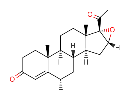 Molecular Structure of 95171-57-6 (16α,17-epoxy-6α-methyl-pregn-4-ene-3,20-dione)