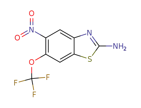 Molecular Structure of 131395-12-5 (2-amino-5-nitro-6-trifluoromethoxy-benzothiazole)