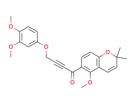 4-(3,4-dimethoxy-phenoxy)-1-(5-methoxy-2,2-dimethyl-2<i>H</i>-chromen-6-yl)-but-2-yn-1-one