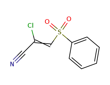 Molecular Structure of 60736-58-5 (2-chloro-3-(phenylsulphonyl)acrylonitrile)