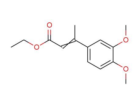 Molecular Structure of 7706-60-7 (2-Butenoic acid, 3-(3,4-dimethoxyphenyl)-, ethyl ester)