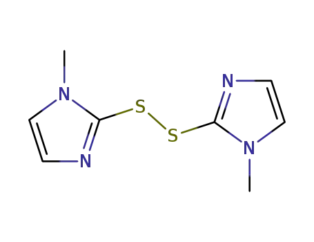 Molecular Structure of 61747-29-3 (1H-Imidazole, 2,2'-dithiobis[1-methyl-)