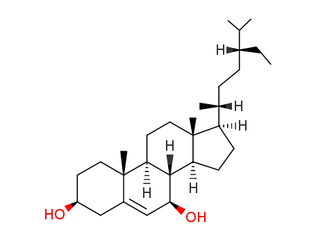 Molecular Structure of 15140-59-7 (Stigmast-5-ene-3,7-diol,(3b,7b)-)